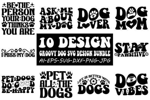 10 Groovy Dog Svg Design Bundle