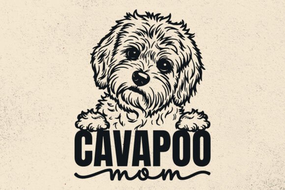 Cavapoo Mom Svg, Dog SVG