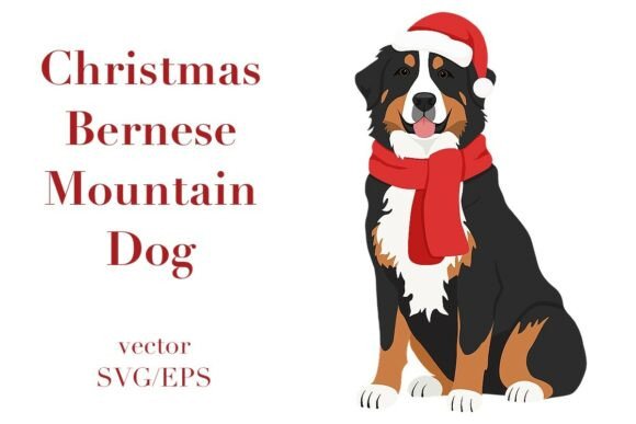 Christmas Bernese Mountain Dog