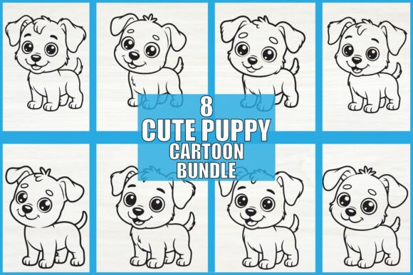 Cute Puppy Cartoon Bundle