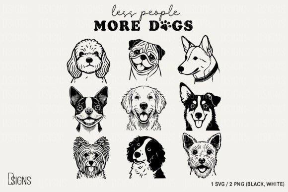 Dog Svg Dog Lover Less People More Dogs