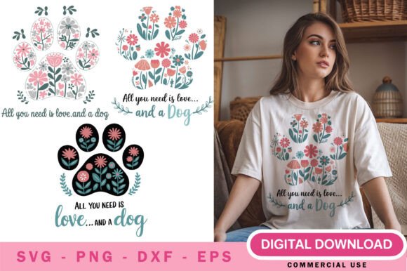 Love and a Dog SVG Quote