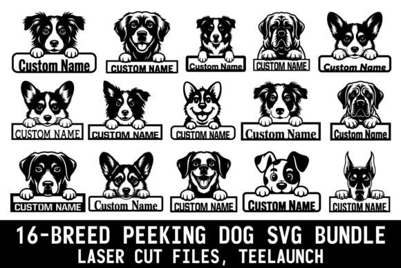 PEEKING DOG SVG Bundle: Real Talk for Embroidery Designers