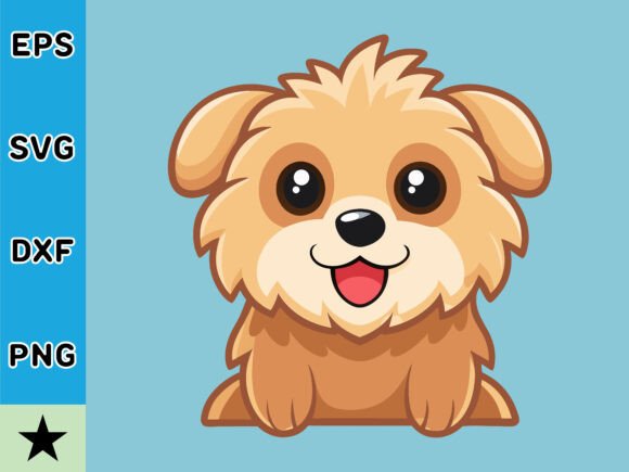 Peeking Little Lion Dog SVG Vector