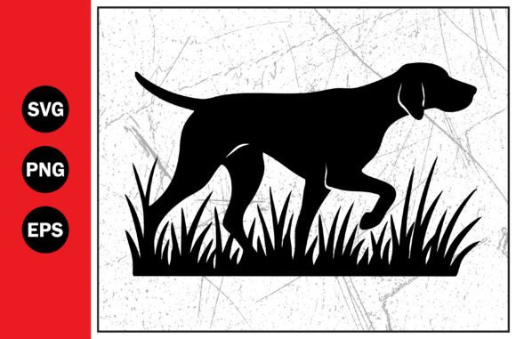Silhouette of a Hunting Dog Svg Png