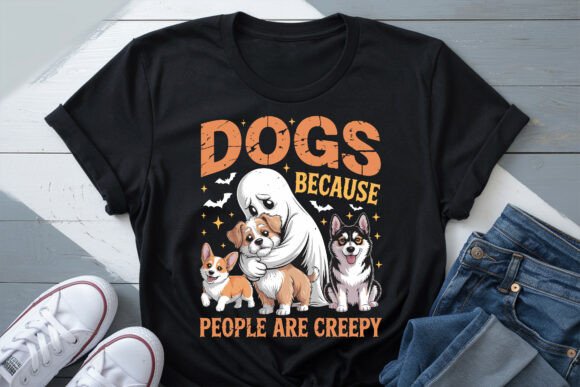 Vintage Funny Ghost Love Cute Dog Svg